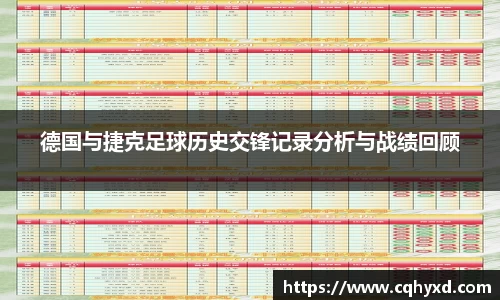 德国与捷克足球历史交锋记录分析与战绩回顾